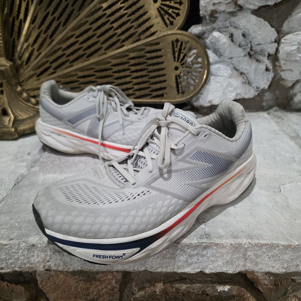 New Balance Fresh Foam X 1080 v14 Mens 12.5 4E  Wide Grey Orange Shoe M1080G14